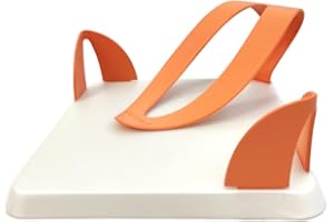 Ecoplast | Servilletero de papel, servilletero de mesa color blanco perla y mandarina, 19,4 x 19,4 x 8,5, Made in Italy