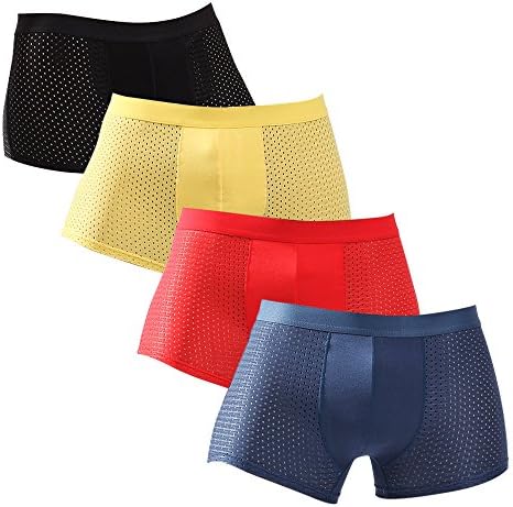 CAIKENI Men's Boxer briefs Cotton Stretch Underwear , XL - Blue , Pack of 6 Trunks