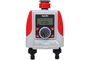 AQUALIN Bewässerungscomputer 2-Auslässe Garten Bewässerungsuhr Automatische Wasser Zeitschaltuhr Bewässerungssystem Wasser Timer …