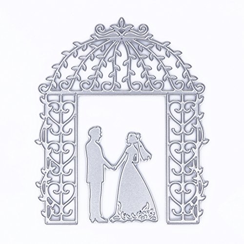 Amazingdeal365 schöne Hochzeit Metall Form Schablonen Schneiden DIY Dekor Sammelalbum Karten Buchzeichen Lesezeichen als Geschenk für Freunde Geburtstag Kinder,Kindergarten Hobby Schule Handarbeit Unterricht usw. Ein tolles Geschenk!