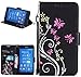 Produktbild Roreikes Sony Xperia XZ Hülle, Slim Retro Schmetterling und Blume PU Leder Bookstyle Handyhülle Tasche Flip Wallet Case mit Strap Portable Handytasche Anti-Scratch Shell Cash Pouch ID Card Slot Magnetverschluss Etui Soft Silikon Back Cover Folio Schale Schutzhüllen für Sony Xperia XZ - Schwarz
