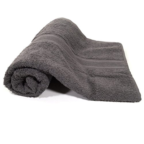 Badetuch Grau Frottee Baumwolle 500g/m2 Handtuch 100 x 150 cm