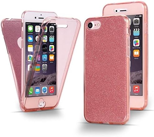 iPhone 6S Plus Case , iPhone 6Plus case NWNK13® Silicone 360° iPhone 6S+ Covered / TPU / iPhone6+ Skin Case / Protective / Gel Case Cover With Branded Card Organiser (iPhone 6Plus / 6SPlus [ 5.5 inch only], Sparkle / Rose Gold)