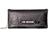 Pailletten Love Moschino Schlafsäcke mit schwarzem Paillettenschall Black Leather