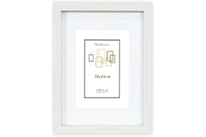 CHELY INTERMARKET Marco con paspartu 18x24cm (Int 13x18cm) Blanco MOD 351 cuadro ideal para fotos