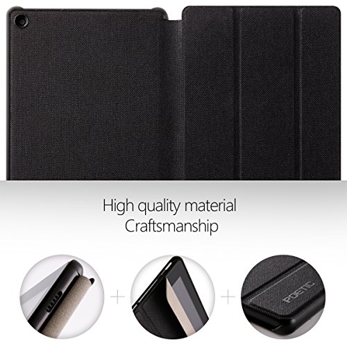 Poetic Slimline Fire HD 8 (2017) Schlank Passen Tri-fold Cover Folio Steh hülle mit Automatische Schlaf / Wach-Funktion für Amazon Fire HD 8 (2017) Schwarz - 5