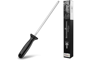 Fusil à aiguiser pour couteaux Solingen – 34 cm/chrome vanadium acier inoxydable/Aiguiseur/Aiguiseur de Couteaux Noir