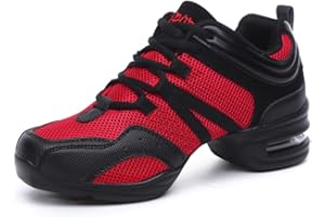 Padgene Scarpe Jazz Donna Scarpe da Ginnastica Lacci Cuscino Traspirante Signore Suole Divise Scarpe da Danza a Camminare Sportive