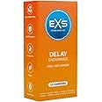 EXS | Delay Condoms | Natural Latex & Silicone Lubricated | Vegan | 12 Pack