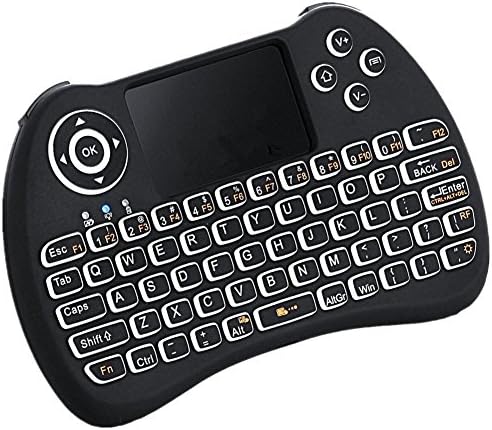 Backlit Mini Wireless Keyboard - H9 2.4GHZ Wireless Keyboard with Touchpad Mouse for Android TV Box, Windows PC, IPTV, Google Android TV Box, HTPC, Etc