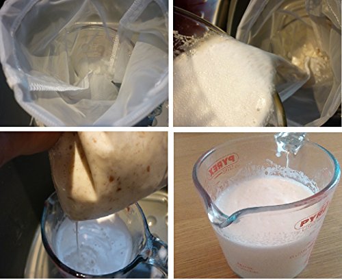 Love Tree Produkte Nut Milk Größe XL 30,48 cm x cm (12 30,48 (12-best von Qualität Sieb kommerziellen-Mandeln von hohe Qualität, Motiv besten-Tuch für Käse & für Lebensmittel, wiederverwendbar, Super strapazierfähig, 200 Micron mm, aus Nylon mit glatte Milks, Kokos, Hanf, Soja- und Säfte von Gemüse & jeder Augenblick ein Risiko 100% zufrieden oder Geld zurück. - 5