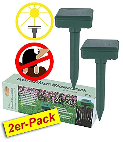 Garden Pleasure BALDUR-Garten GmbH - Ahuyentador Solar para Ratones (2 Unidades)