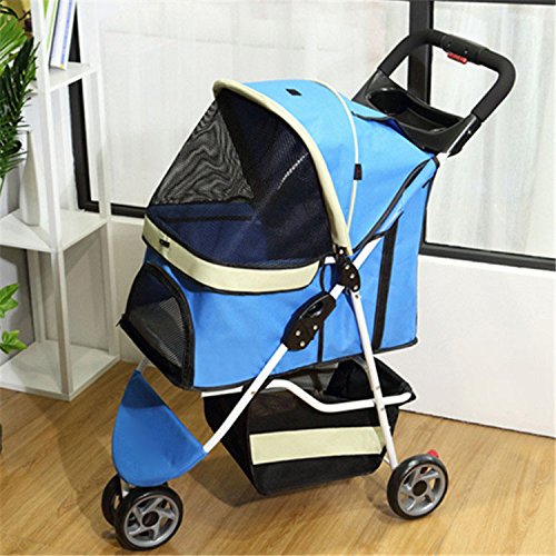 NAUY-Lightweight-Pet-Cart-Travel-Cat-Fake-Dog-Three-Wheel-Trolley-Foldable-Outdoor-Breathable-Shade-Pet-Car