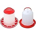 Poultry Feeder and Drinker for Chicken, Quail, Duck, and Other All Type Birds (1.5 LTR Drinker,1Pc 1.5 Kg Feeder1Pc =2pc)