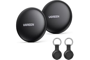 ‎UGREEN UGREEN FineTrack Mini kompatybilny z Apple Find My (tylko iOS), wymienna bateria na 18 miesięcy, inteligentny tag z sygnałem dźwiękowym 80 dB, lokalizator plecaków i kluczy (2 opakowania)