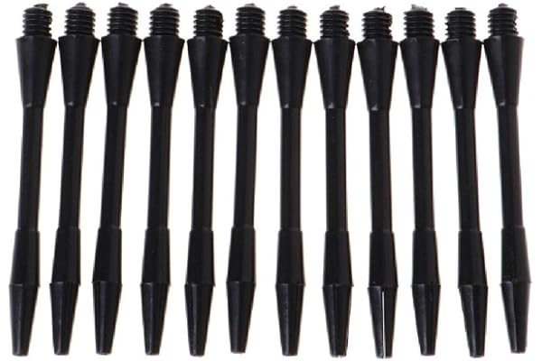 KLOVA Lot de 12 tiges de fléchettes en plastique et nylon - Noir - Avec lumières