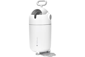 Bamodi Nappy Bin - Odor Nappy Bucket with Lid Locking Lid - Modern Diaper Bin with Built-in Compartment for Changing Essentials - Hygienic Disposal Baby Nappy Bin - Diaper Pail