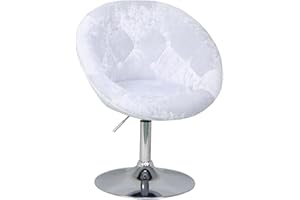 ‎SVITA SVITA Havanna Cocktail-Sessel Lounge Clubsessel Drehsessel Samt-Optik glänzend Retro Barhocker Samt Weiß