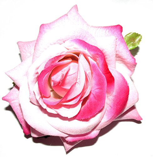Large Pink Rose Flower Hair Clip or Brooch Vintage 1950s Bridal Prom Rockabilly *EXCLUSIVELY SOLD BY STARCROSSED BEAUTY* j99