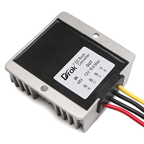 DROK® Synchron-Abwärtsspannungswandler DC 37V-60V / 48V auf 12V Netzteil-Modul wasserdicht - 2