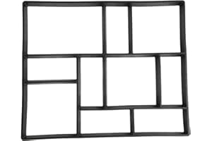 Gototop Pflaster-Gussformen, Pflasterform aus Kunststoff, Form Stein, asymmetrisch, Schablonen für Weg- und Terrassenfliesen, Garten, Terrasse 60X50X5cm