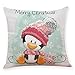 Produktbild ABsoar Kissenbezuge Weihnachten Kissenhülle Dekokissen Fall Throw Pillow Covers Bettwäsche Für Autos Sofakissen Startseite Dekorative Weihnachten Baumwolle Leinen Sofa Home Taille Kissenbezug