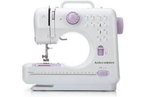 Mini Sewing Machine for Beginner by Astrowinter - Small Electric Sewing Machines with 2 Speed 12 Built-in Stitch Patterns AW-054-UK-A36