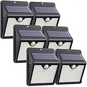 Lampe Solaire Extérieur, [ 6 Pack 150 LED - 1000 lumens] iPosible Lumière Solaire Etanche éclairage Solaire avec Détecteur de Mouvement Lampe de Sécurité sans Fil lampe mural pour Jardin