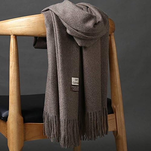 Multi-Functional Cashmere Scarf Warm Pure Color Thick Cashmere Shawl Warm Skin-Friendly Scarves , 1 # shrimp paste