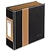 Price comparison product image Hama CD/DVD Album 28, with Antistatic Sleeves, Magnetic Closure and Wooden Casing - Black/Brown