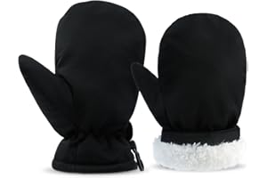 SEYUFN Ski Gants Hiver Gant Enfant Fille Moufles Bebe Moufle Garçon Respirant Gant pour Filles Peluche Gants Garçon Chaud