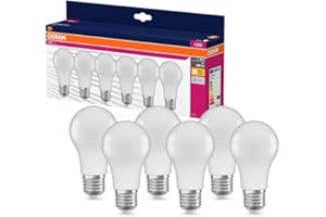 OSRAM LED Star VALUE A60, zestaw 6 żarówek, zastępują tradycyjne żarówki 60W, ciepła biel (2700K), 8W, gwint E27, matowe, niedimowalne