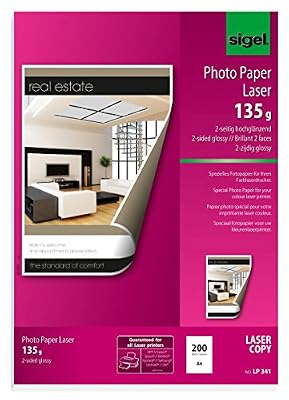SIGEL LP341 Papier photo laser/copieur, A4, 135 g, 200 feuilles