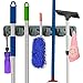 Produktbild Gerätehalter Wandhalterung, Home-Neat Ordnungsleiste Wandhalter mit 5 Haken und 6 Schnellspannern für Mopp ,Besen und Gartenwerkzeug usw.