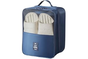 JAUHMUI Reise Schuhtasche,Wasserdichter Staubabweisende Schuhe Organizer mit Transparentes Fenster,Portable Travel Shoe Bags für Kofferorganizer,Fußball Golf Sportzubehörtaschen,Reisezubehör (blau)