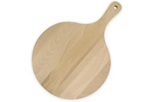 Fackelmann 31760 Planche à pizza, planche en bois, planche à découper, planche ronde, Bois, 30 cm, Marron 1