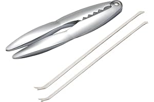 GUTEINTE Écraser Crabe, Pince à Crustacés, Griffe Multifonction Crabe Outil pour Fruits de Mer en Métal (15 cm)