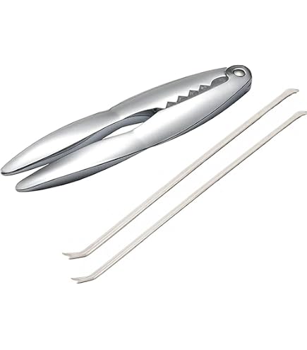 NERTHUS FIH 384 Set Di Utensili Per Crostacei, Acciaio Inossidabile, Argento - 5