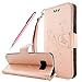 Produktbild Samsung Galaxy S8 Hülle, Fraelc® Bookstyle Flip-Case Herz Muster Design Leder Brieftasche für SAMSUNG GALAXY S8 Klapphülle mit Standfunktion & Kartenfach Etui Magnetverschluss Handytasche Rose Gold