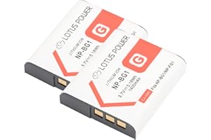 LOTUS POWER NPBG1 NP-BG1, Akumulator Litowo-jonowy 1400mAh NPFG1 NP-FG1 do Sony Cyber-shot DSC-W35 / DSC-N1 / DSC-T100 / DSC-HX30V / DSC-HX9V / DSC-WX10V / DSC-WX10V (2 Bateria terie)