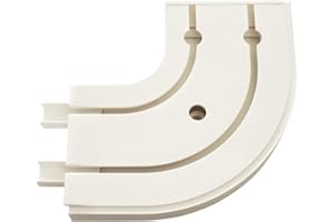 GARDINIA 2 x White Round Arches GE2 with End Finial. For Curtain Tracks 13.5/13.5 cm