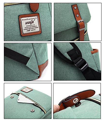 EssVita Vintage Rucksack Herren Damen Unisex School Student Oxford Laptop Rucksack Retro Rucksäcke Schulrucksack - 5