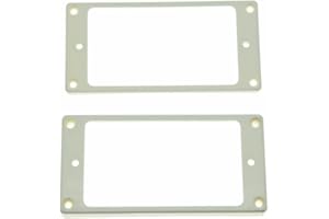 Dopro Zestaw 2 plastikowych uchwytów Humbucker pierścień Pickup ramka montażowa zakrzywione dno 35 na szyję i 79 do mostu biały