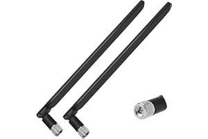 AIGOLINK 2 Pièces SMA 4G LTE Antenne SMA Mâle Cellulaire WiFi Antenna 10dBi Haut Gain Routeur Antenne Amplificateur de Signal pour Mobile Huawei Netgear ZTE 3G/4G LTE Routeur Modem Caméra IP de Sécurité