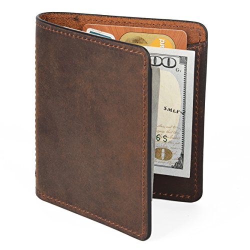 Portemonnaie für Herren, RFID-Leder, Kartenhalter, Braun - Braun (Csbw9-dbch-uk) - Größe: Einheitsgröße