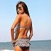 Etosell Sexy Leopard Ruffle Open Back Halter Padded Monokini Bathing Suit Swimsuit Leopard Asian XXL