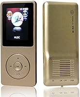 HccToo Music Player Lossless 8GB Portable Sound MP3 Player and Expandable MicroSD Slot Support 32GB (Gold)