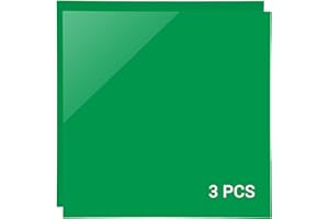 Creatorally 3 Pezzi Pannelli in Acrilica, 3mm Foglio Acrilico Verde Opaco 30X30cm per Il Taglio Laser di Fogli Colorati, Display per Insegne di Pittura Fai-da-Te