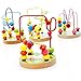 Fajiabao 2 Pcs Brightly Coloured Mini Size Wooden Bead Maze Roller Coaster Puzzle Toy Counting Frames Lovely Christmas Birthday Gift for Toddlers Random Delivery (Style A)