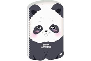 QUO VADIS - Cahier de textes - Spiralé - Français - Kawaii - Multicolore - Journalier - 15x21 cm - Papier Clairefontaine blanc - Fabrication française